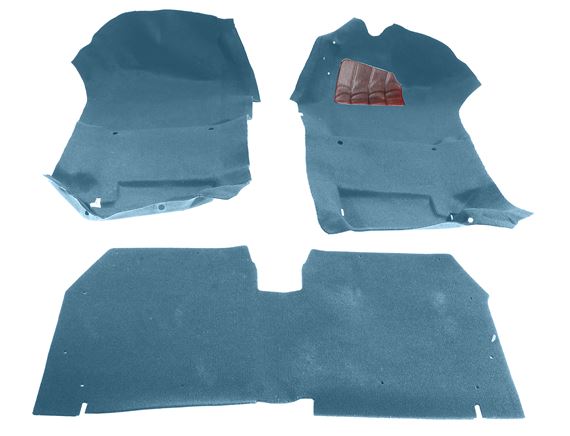Moulded Carpet Set - 3 Piece - MGF - RHD - Blue - RP1107BLUE